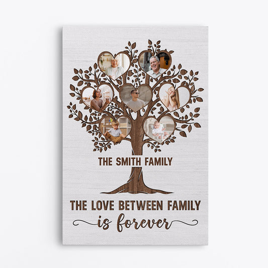 0977CUK1 Personalised Canvas Gifts Family Tree Mum Dad