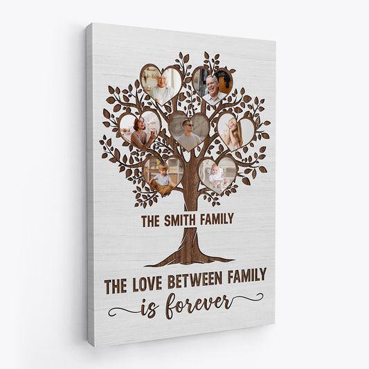 0977CUK2 Personalised Canvas Gifts Family Tree Mum Dad