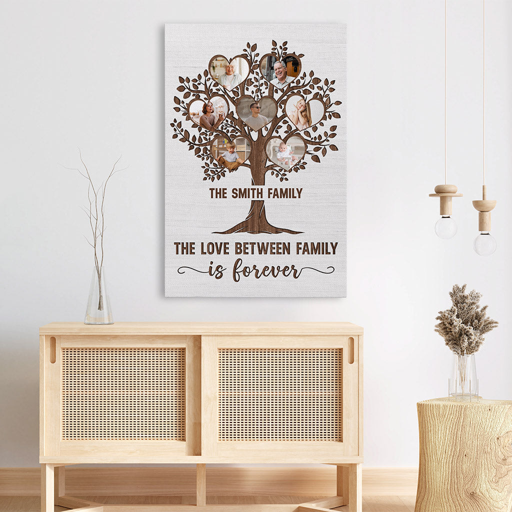 0977CUK3 Personalised Canvas Gifts Family Tree Mum Dad