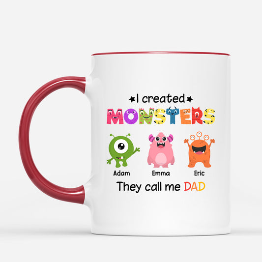 0978MUK2 Personalised Mug Gifts Monsters Grandad Dad