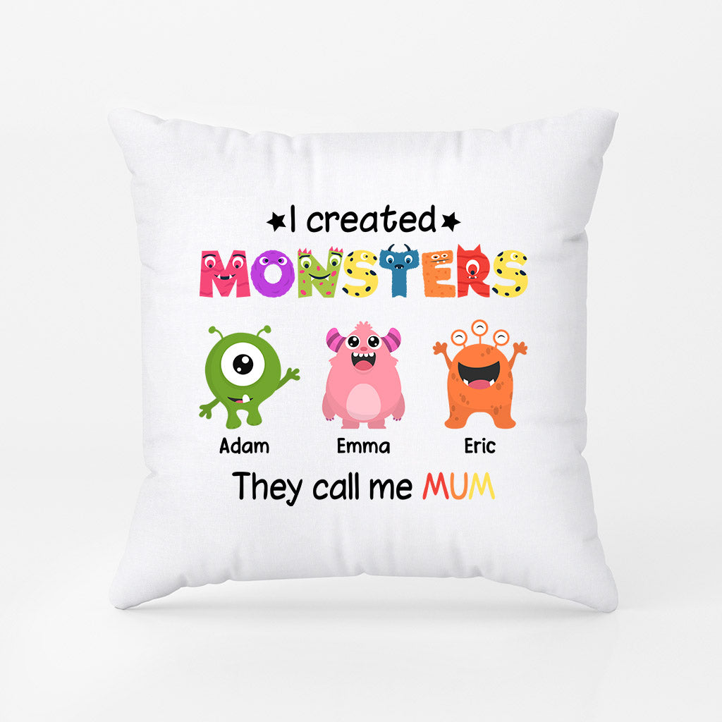 0978PUK1 Personalised Pillow Gifts Monsters Grandma Mum