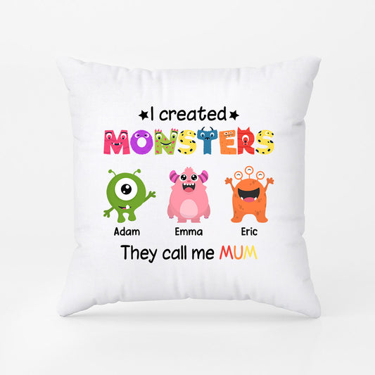 0978PUK1 Personalised Pillow Gifts Monsters Grandma Mum