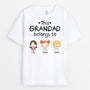 0989AUK1 Personalised T shirts Gifts Belongs Grandad Dad