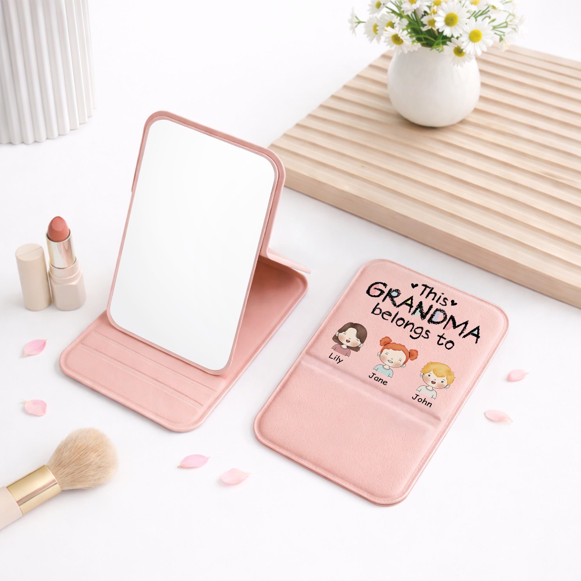 0989AUS2 personalized compact mirror mothers day gifts for grandmamom 0989ajcr8b