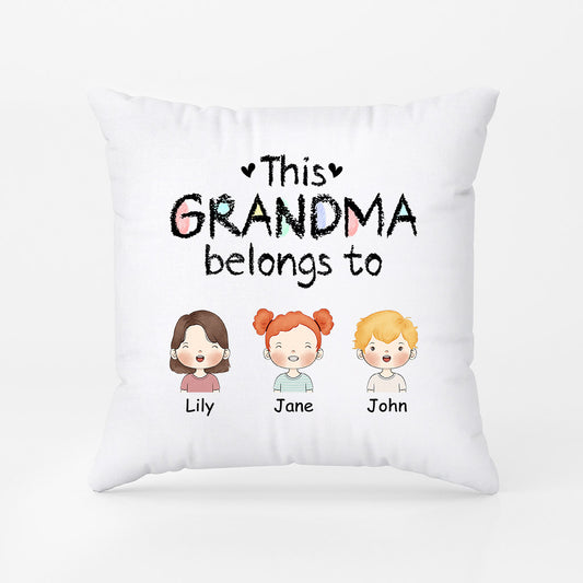 0989PUK2 Personalised T shirts Gifts Belongs Grandma Mum