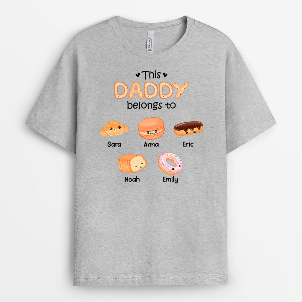 0992AUK1 Personalised T shirts Gifts Cartoon Grandad Dad