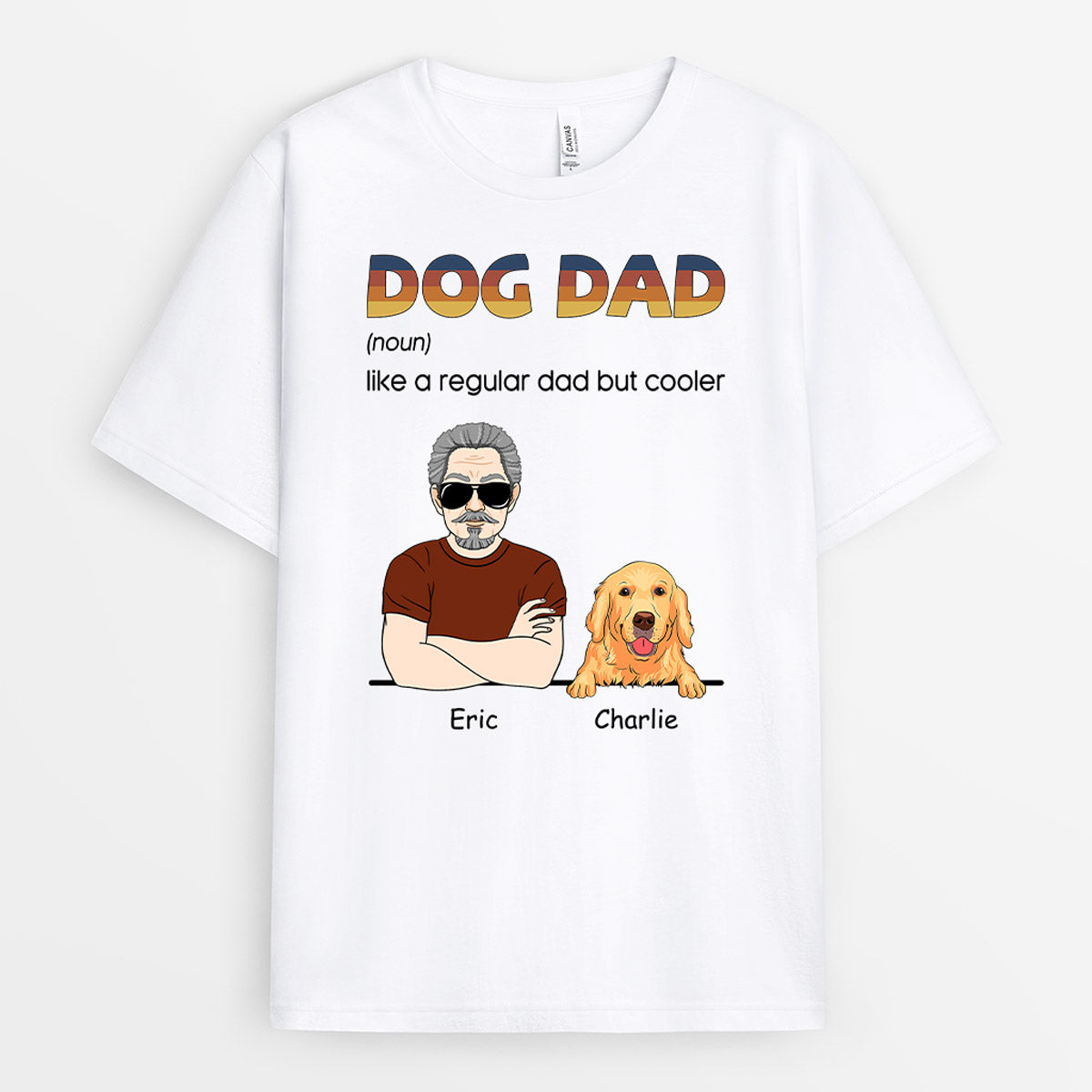 0998AUK2 Personalised T shirts Gifts Dog Dad Dog Lovers