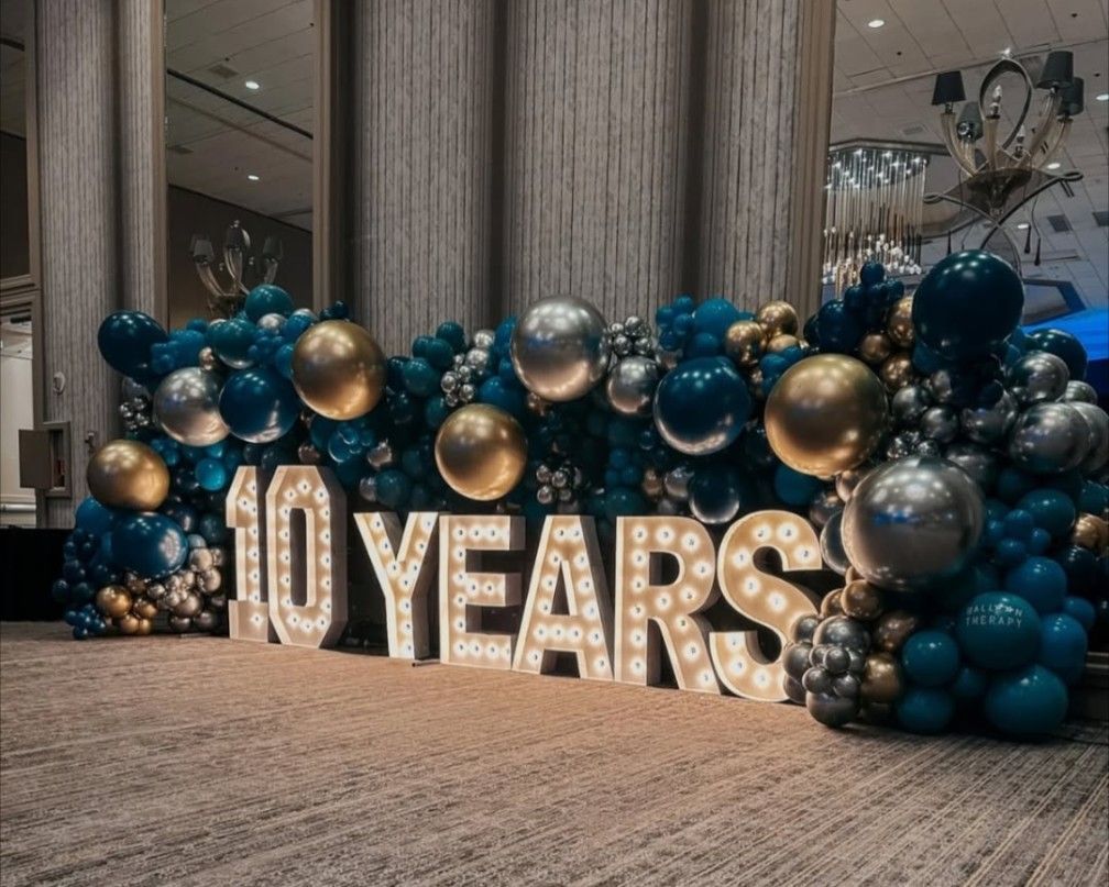 Signature Decor Elements for 10th Anniversary Party Ideas