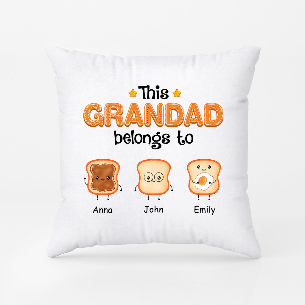 1002PUK2 Personalised Pillows Gifts Bread Grandad Dad