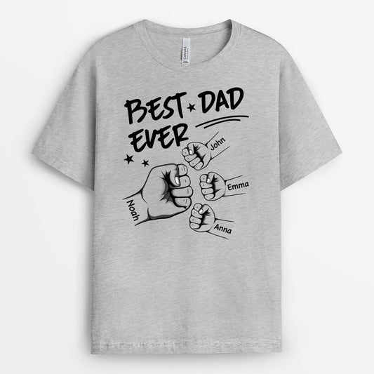1006AUK1 Personalised T shirts Gifts Fist Bump Grandad Dad