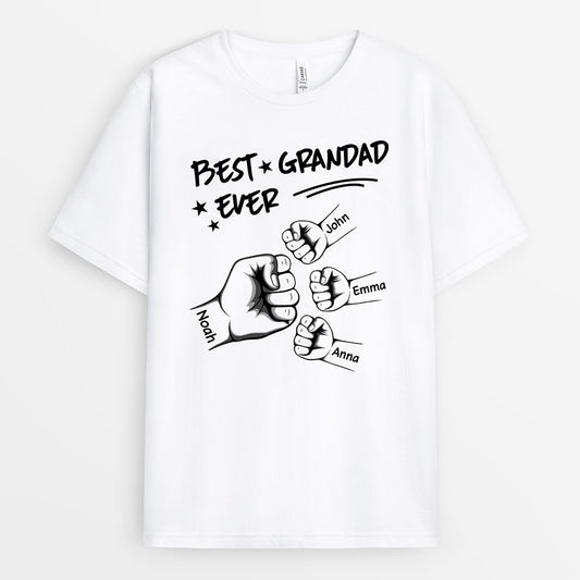 1006AUK2 Personalised T shirts Gifts Fist Bump Grandad Dad