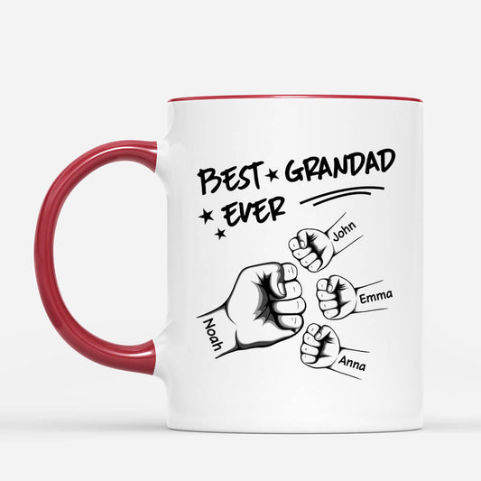 1006MUK2 the best grandad daddy ever fist bump personalised mug