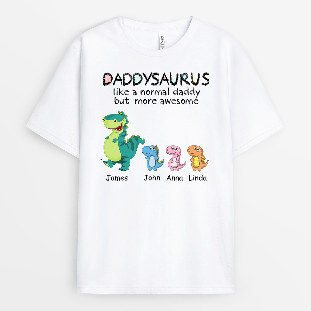 1012AUK1 Personalised T shirts Gifts Dinosaur Grandad Dad