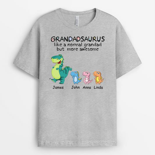 1012AUK2 Personalised T shirts Gifts Dinosaur Grandad Dad