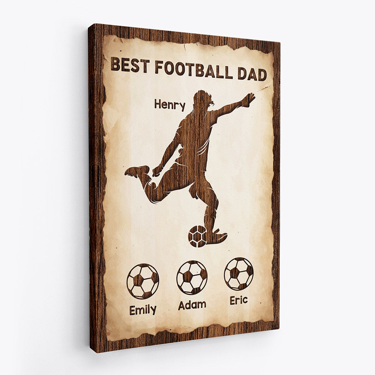 1015CUK2 Personalised Canvas Gifts Soccer Grandad Dad