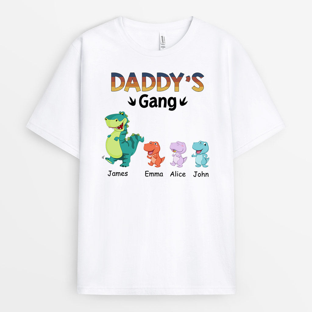 1021AUK2 Personalised T shirts Gifts Dinosaur Grandad Dad