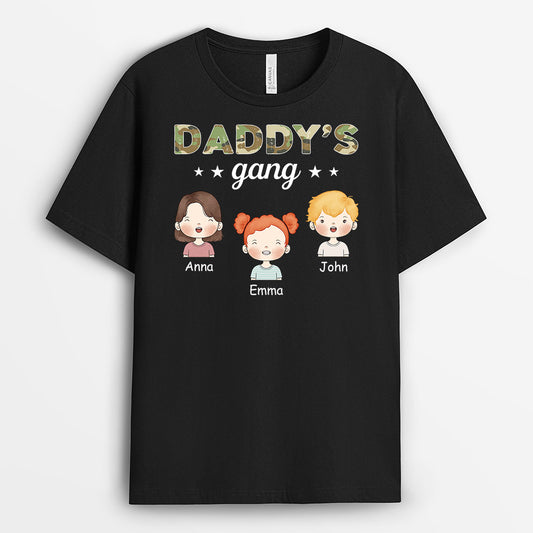 1027AUK1 Personalised T shirts Gifts Gang Grandad Dad