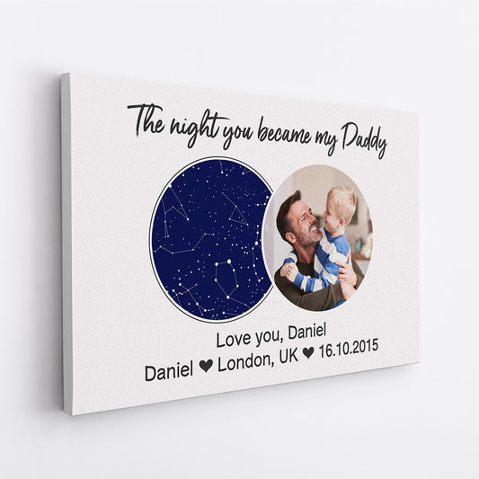 1030CUK2 Personalised Canvas Gifts Constellation Grandad Dad