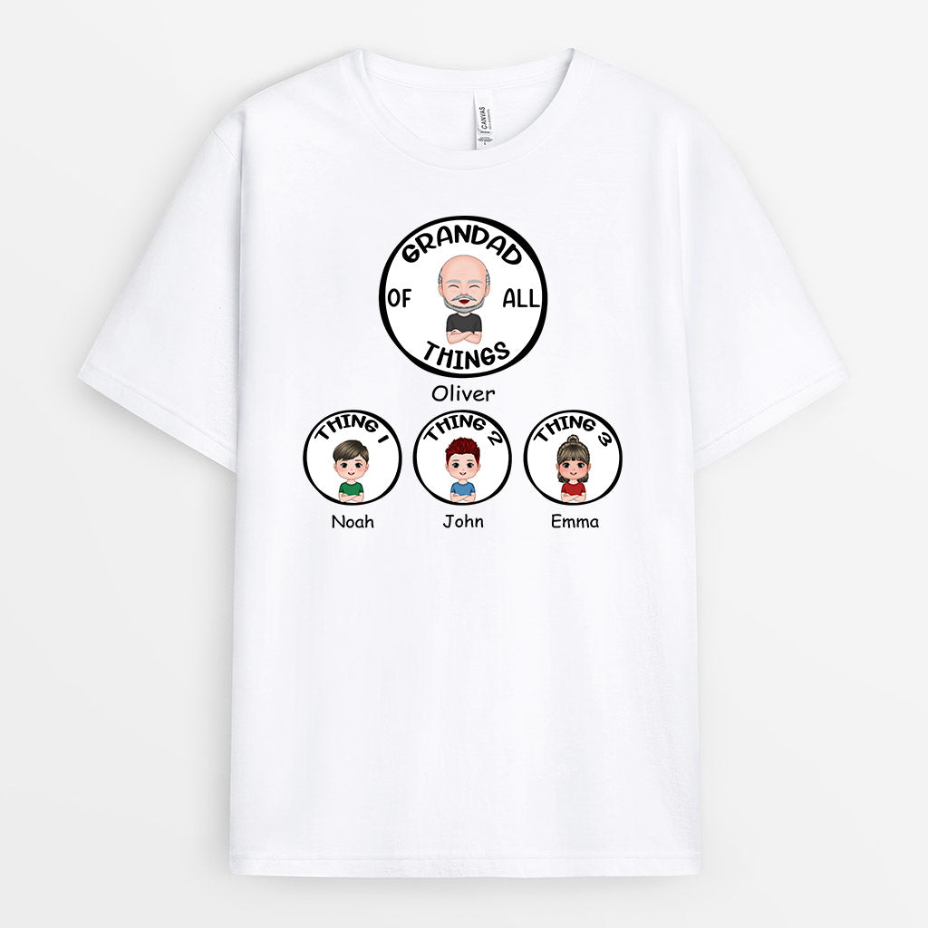 1032AUK2 Personalised T shirts Gifts Father Grandad Dad