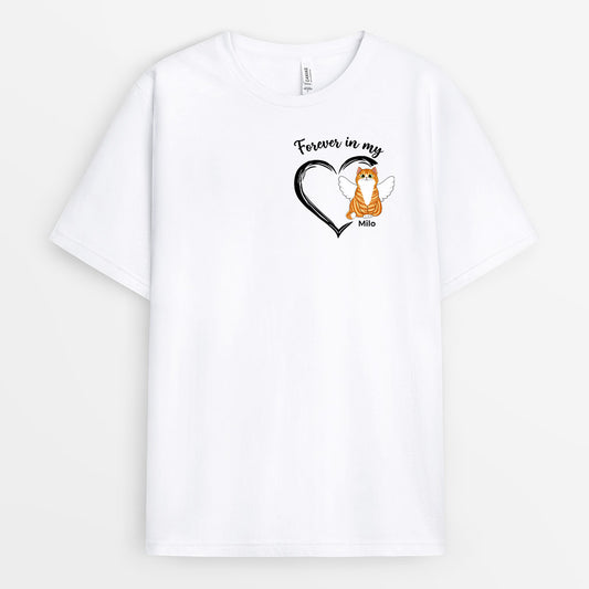 1034AUK2 Personalised T shirts Gifts Heart Cat Lover