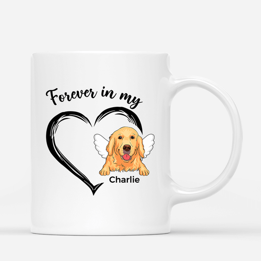 1034MUK1 Personalised Mugs Gifts Heart Dog Lovers