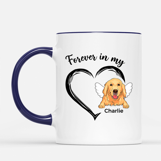 1034MUK2 Personalised Mugs Gifts Heart Dog Lovers
