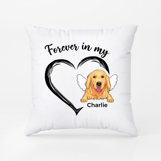 1034PUK1 Personalised Pillows Gifts Heart Dog Lovers