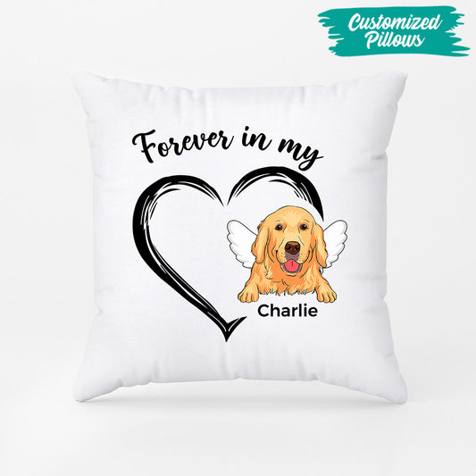 1034PUK2 Personalised Pillows Gifts Heart Dog Lovers