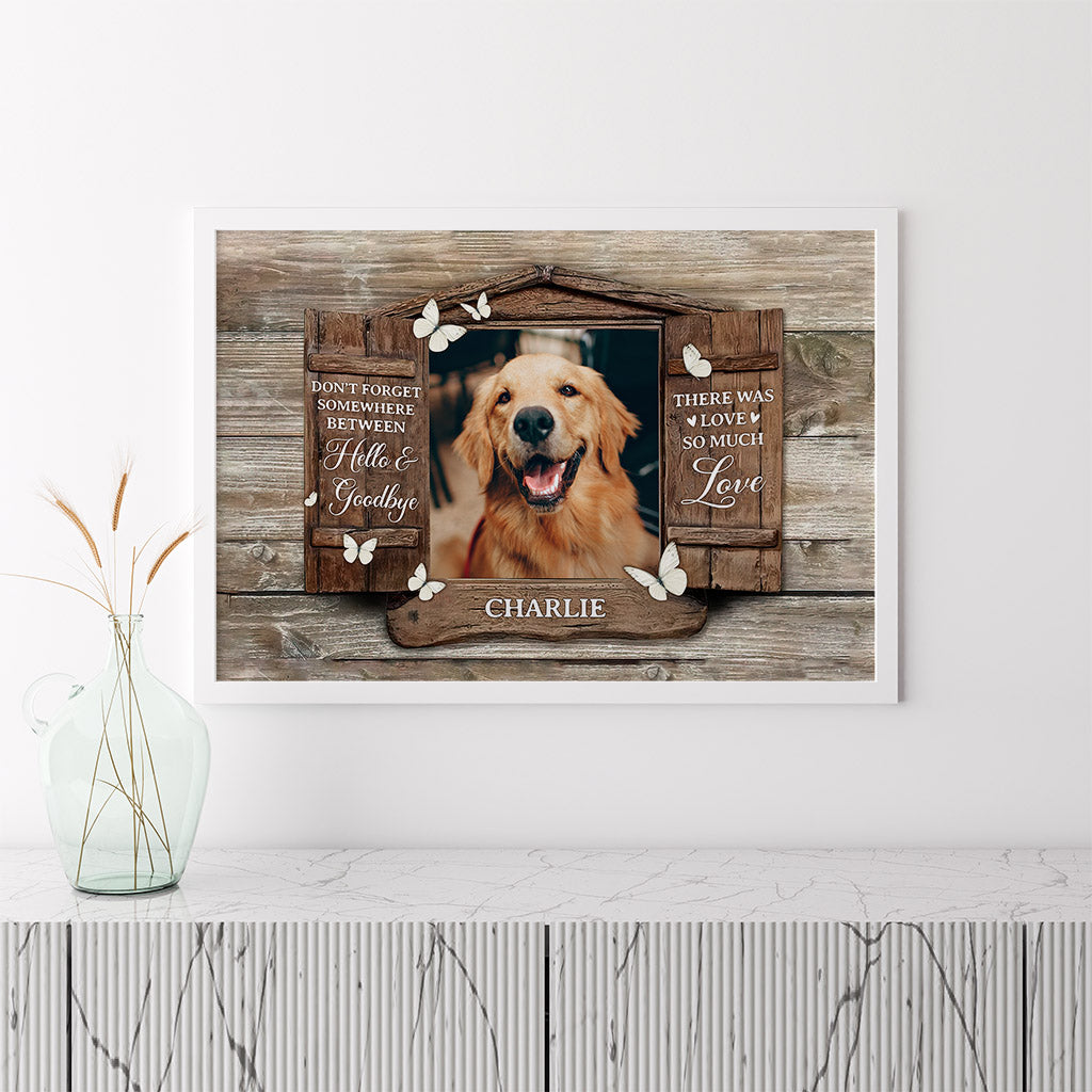 1036SUK3 Personalised poster Gifts Hello Goodbye Dog Lovers