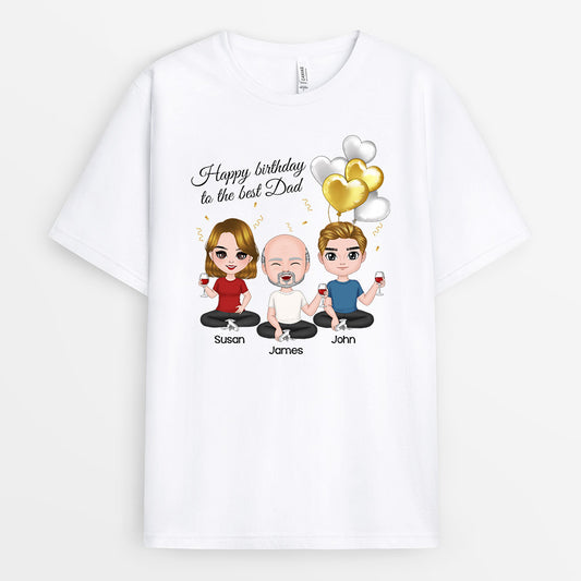 1038AUK1 Personalised T shirts Gifts Happy Birthday Grandad Dad