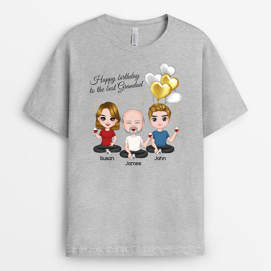 1038AUK2 Personalised T shirts Gifts Happy Birthday Grandad Dad