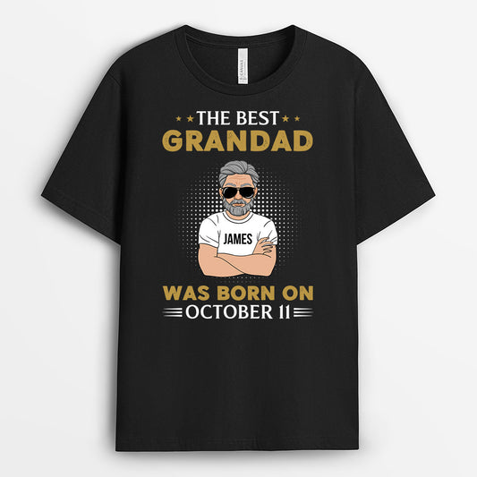 1041AUK2 Personalised T shirts Gifts Birth Year Grandad Dad