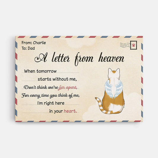 1042CUK1 Personalised Canvas Gifts Cat Angel Cat Lovers
