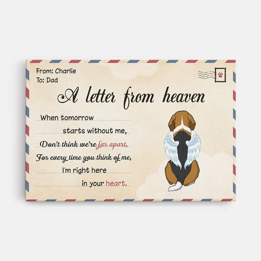 1042CUK1 Personalised Canvas Gifts Dog Angel Dog Lovers
