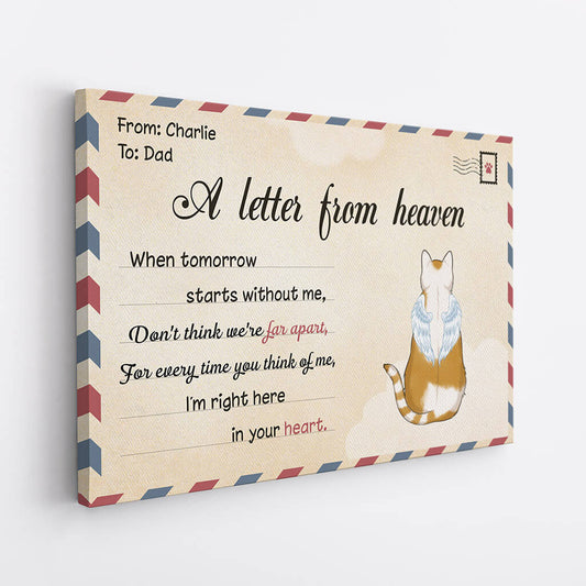 1042CUK2 Personalised Canvas Gifts Cat Angel Cat Lovers