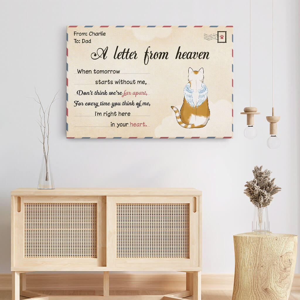 1042CUK3 Personalised Canvas Gifts Cat Angel Cat Lovers