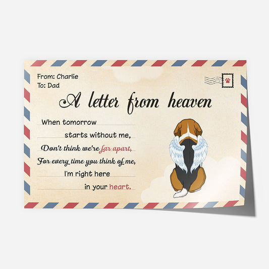 1042SUK1 Personalised Poster Gifts Dog Angel Dog Lovers