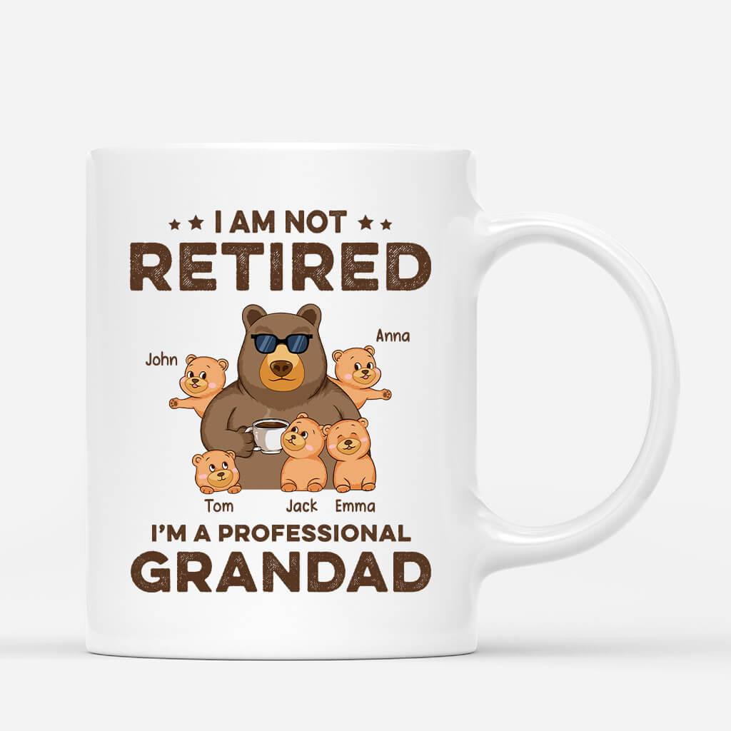 1044MUK1 Personalised Mugs Gifts Bear Grandad Dad