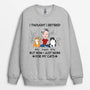 1046WUK1 Personalised Sweatshirt Gifts Retirement Cat Cat Lovers
