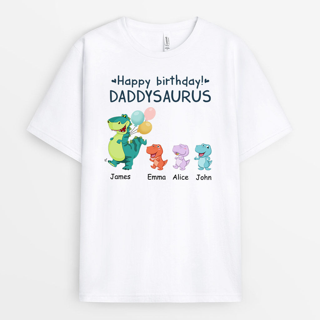 1050AUK1 Personalised T shirts Gifts Dinosaur Grandad Dad