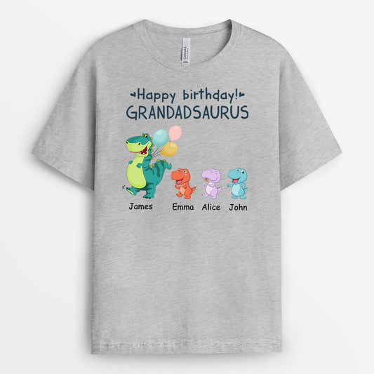 1050AUK2 Personalised T shirts Gifts Dinosaur Grandad Dad
