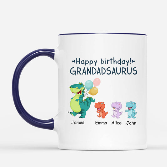 1050MUK2 Personalised Mugs Gifts Dinosaur Grandad Dad