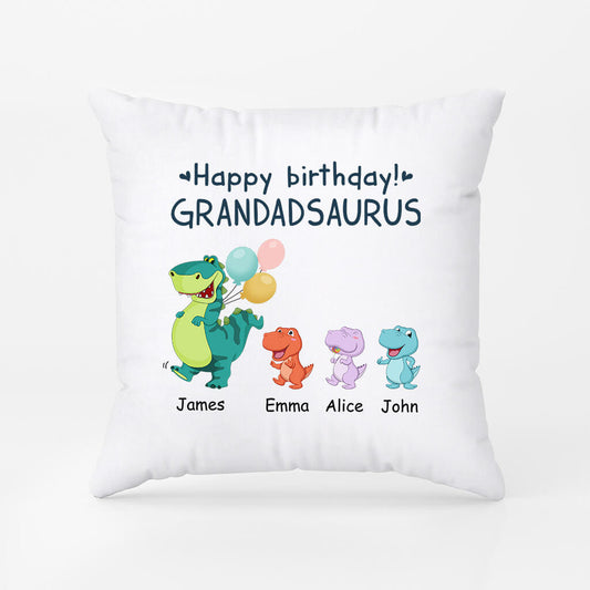1050PUK1 Personalised Pillows Gifts Birthday Dinosaur Grandpa Dad