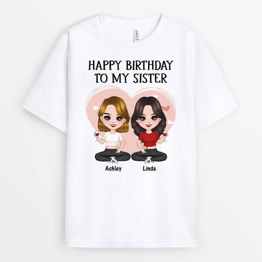1055AUK1 Personalised T Shirts Gifts Birthday Sister