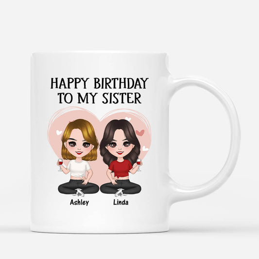 1055MUK1 Personalised Mugs Gifts Birthday Sister
