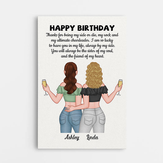1056CUK1 Personalised Canvas Gifts Birthday Sister