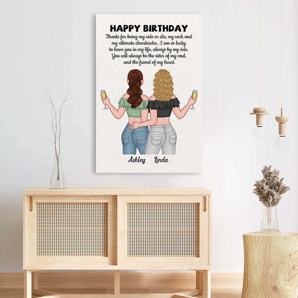 1056CUK3 Personalised Canvas Gifts Birthday Sister