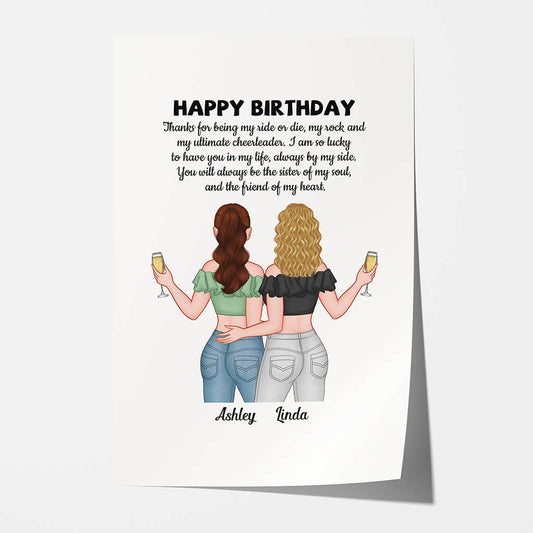 1056SUK1 Personalised Posters Gifts Birthday Sister