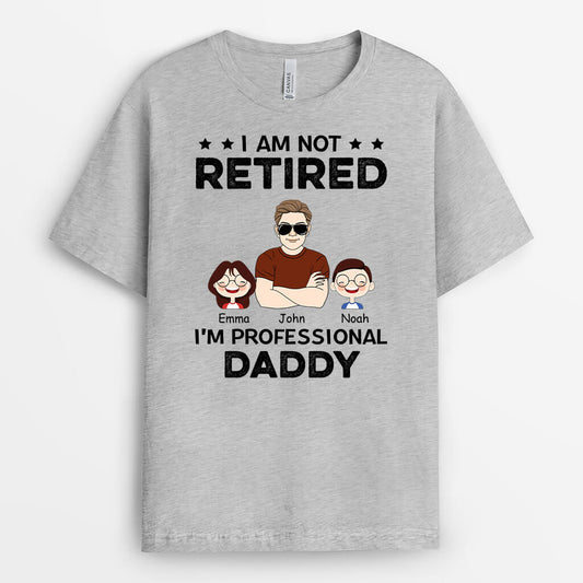 1057AUK2 Personalised T shirts Gifts Retired Grandad