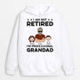 1057HUK1 Personalised Hoodies Gifts Retired Grandad